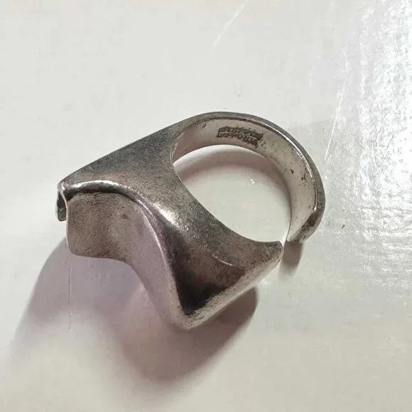 Vintage LAPPONIA Finland Sterling Silver Modernist Ring Size 6.5 - 13.2g - Picture 1 of 7